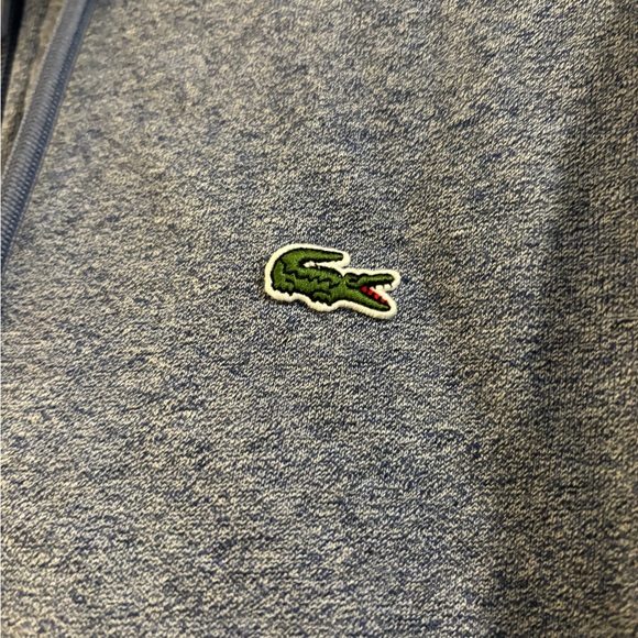 Lacoste heather blue lightweight zipped hoodie - Picture 3 of 5